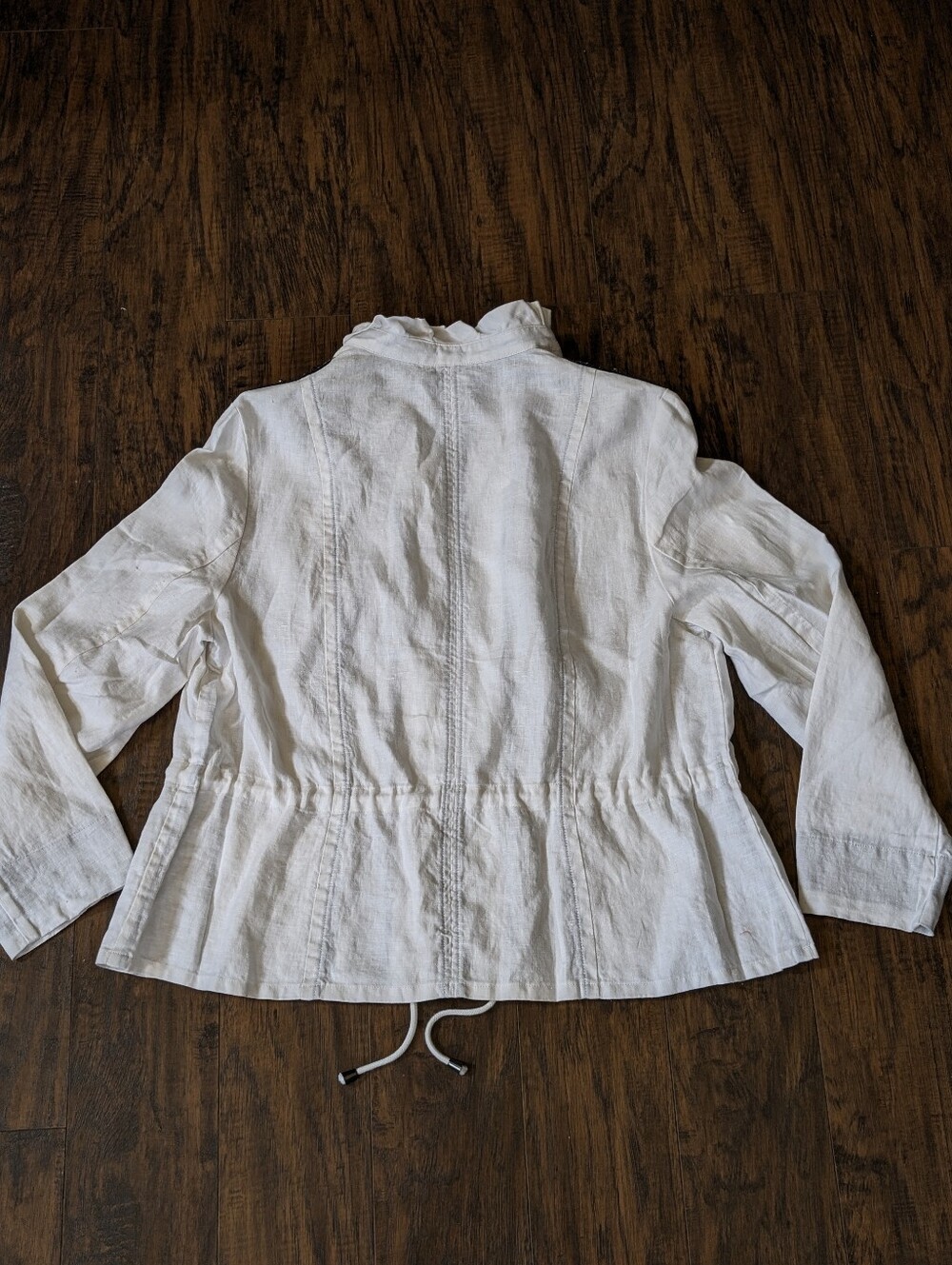 INC international concepts sz 1X women's linen jacker Drawstring Utility Jacket - Picture 9 of 9